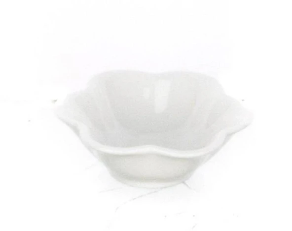 Ultraform Porselen Yuvarlak Dalgalı 6Lı Çerezlik Kase Takımı 7,5cm ürün görseli 1