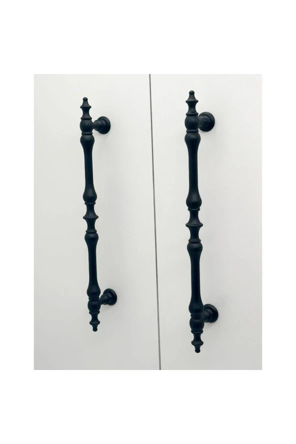 Şehzade Mat Siyah Mobilya Dolap Mutfak Çekmece Kulpu 224 Mm ( 22.4 Cm ) 5 Adet ürün görseli 1