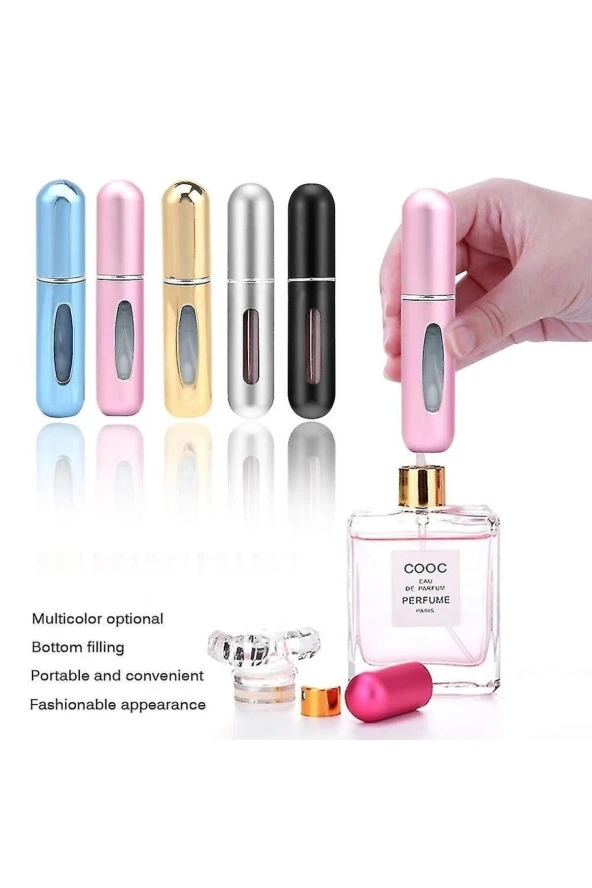 Cep Parfüm Şişesi Çanta İçi Mini Doldurulabilir Seyahat Yedek Parfüm Şişesi 5 ml ürün görseli 1