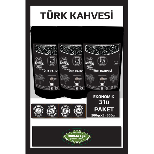 Bilgetürk Türk Kahvesi 3X200 Gr ürün görseli 1