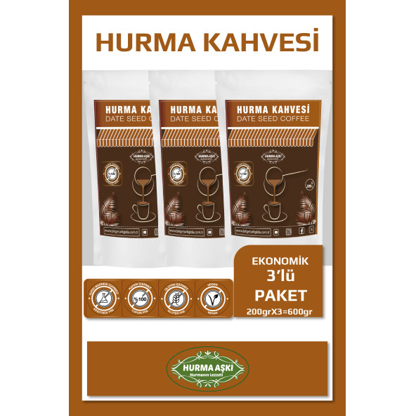 Hurma Aşkı Hurma Kahvesi 3X200 Gr ürün görseli 1