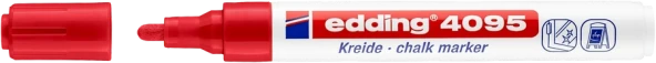 Edding 4095 Likit Tebeşir Kalemi Kırmızı ürün görseli 1