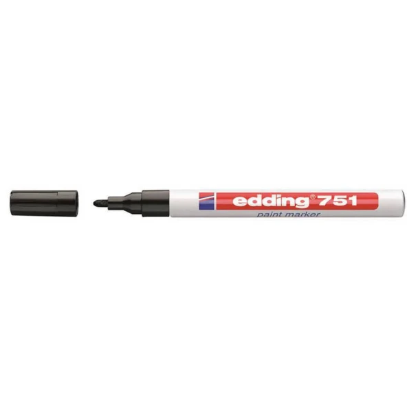 Edding 751 Tam Örtücü Boya Markörü Siyah ürün görseli 1