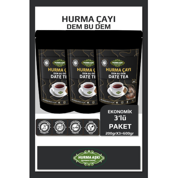 Hurma Aşkı Hurma Çayı Dem Bu Dem 3X200 Gr ürün görseli 1
