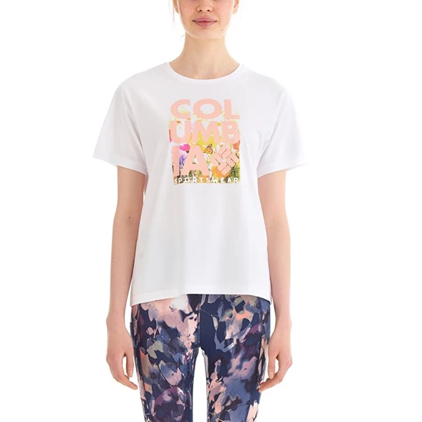 Columbia CSC Floral Blur Kadın Kısa Kollu T-Shirt CS0315-100 ürün görseli 1