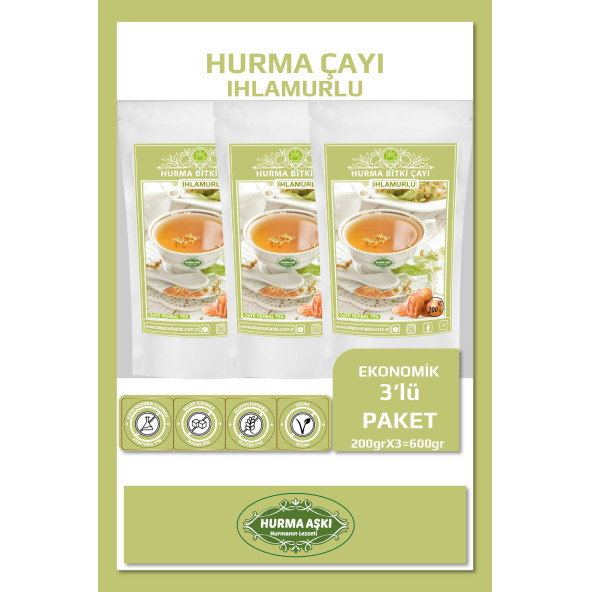 Hurma Aşkı Hurma Çayı Ihlamurlu 3X200 Gr ürün görseli 1