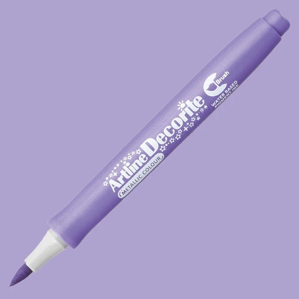 Artline Decorite Brush Marker Metalik Purple ürün görseli 1