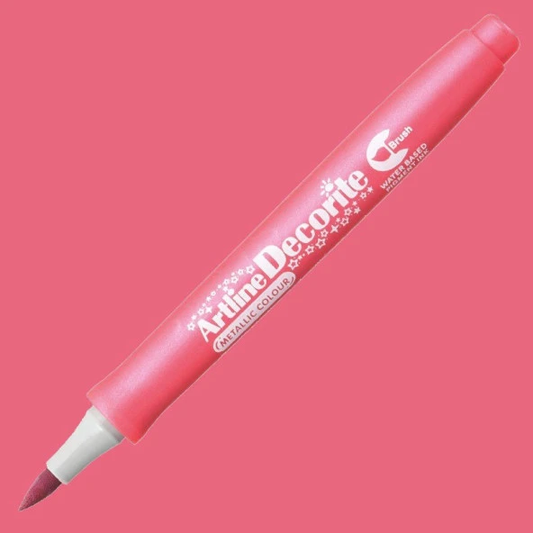 Artline Decorite Brush Marker Metalik Pink ürün görseli 1