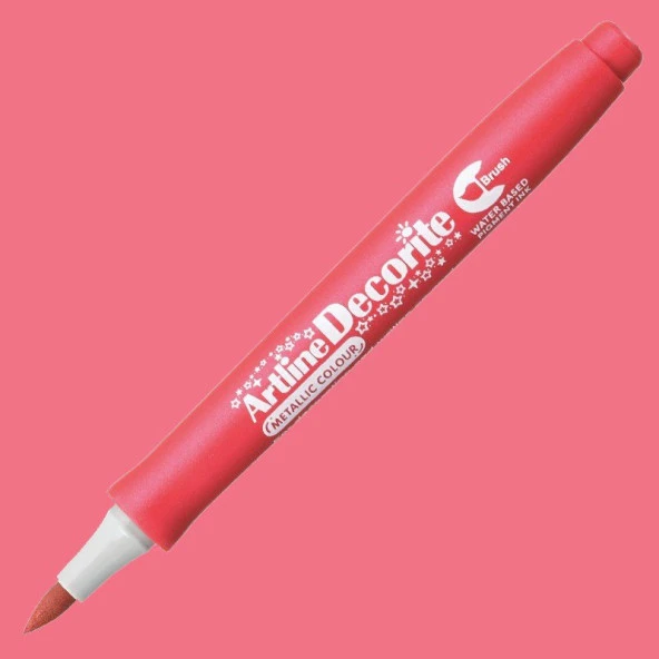 Artline Decorite Brush Marker Metalik Red ürün görseli 1