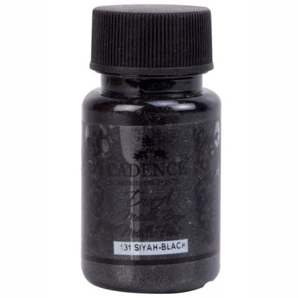 Cadence Dora Metalik Boya 50ml 131 Black - Resim 2