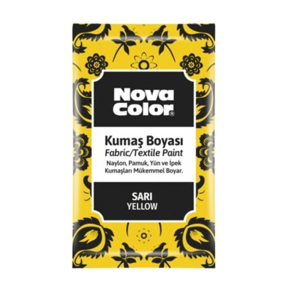 Nova Color Toz Kumaş Boyası 12g Sarı ürün görseli 1