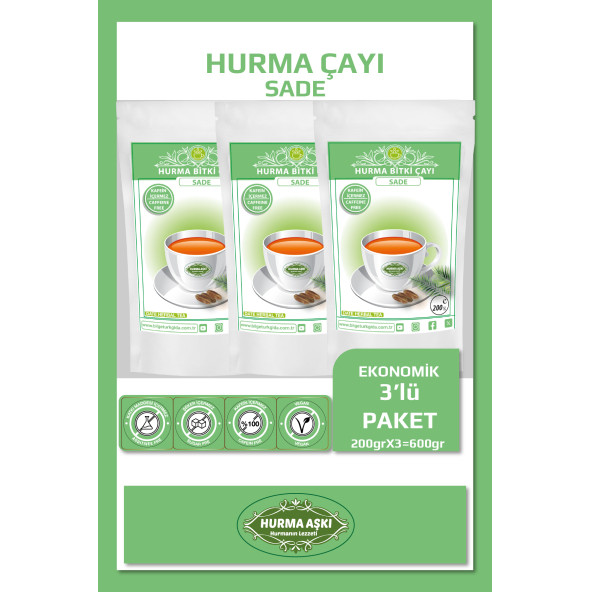 Hurma Aşkı Hurma Çayı Sade 3X200 Gr ürün görseli 1