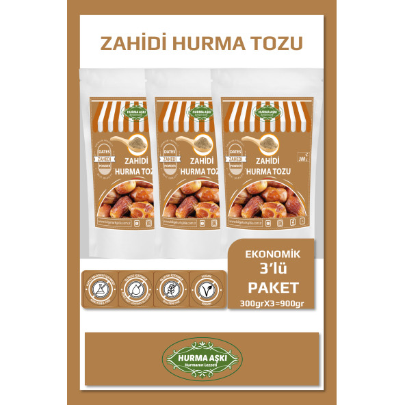 Hurma Aşkı Hurma Tozu Zahidi 3X300 Gr ürün görseli 1