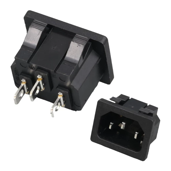 Ayt  Power Kablo Soketi C14 Kulaksız Power Elektirik Kablosu Soketi ürün görseli 1