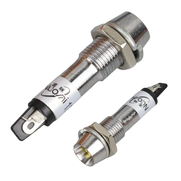 SİNYAL LAMBASI Ø8MM METAL 12V (IC-225) ürün görseli 1