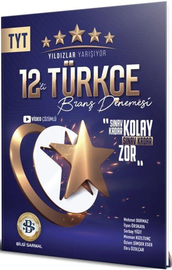 Tyt Türkçe 12 Li Yıldızlar Yarışıyor Branş Denemesi Bilgi Sarmal Yayınları ürün görseli 1