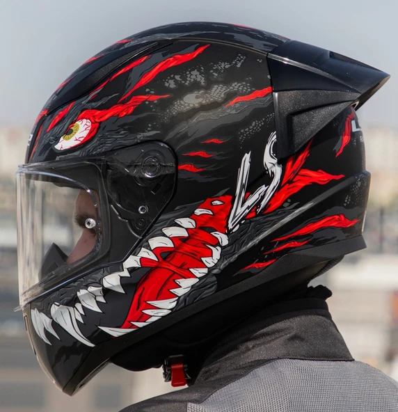 LS2 Rapıd 2 Race Kaıju Fullface Motosiklet Kaskı ürün görseli 1
