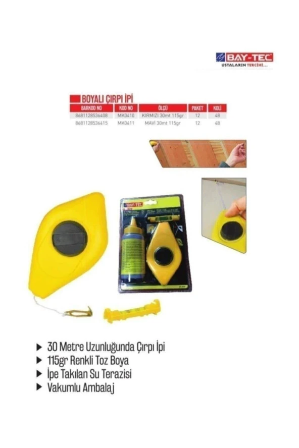 BaytecÇırpı Ipi Kırmızı Boyalı 30mt 115gr Mk0410 6408 ürün görseli 1