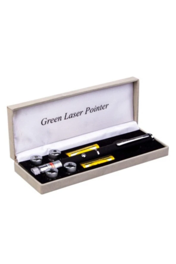 ItallanoGreen Laser Pointer 5 Başlıklı Kalem Tip Lazer ürün görseli 1