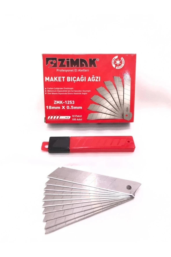 zimakZmk-1253 Maket Bıçağı Yedeği 18 mm x 0,50 mm ürün görseli 1