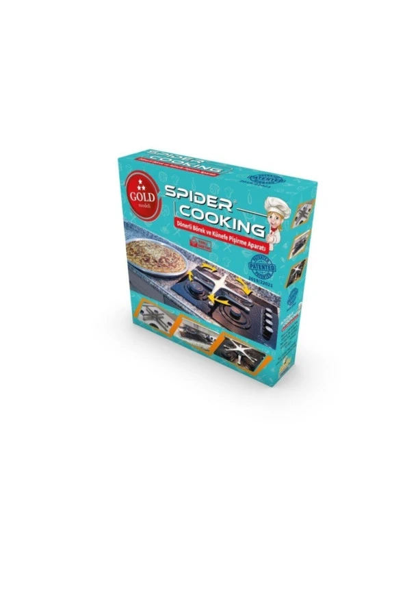 PAMİRAVM Spider Cooking 360 Derece Döner Börek Ve Künefe Pişirme Aparatı (gold Modeli). ürün görseli 1