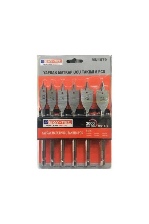 Bay-tec Yaprak Matkap Ucu Takımı 6 Pcs pmravm ürün görseli 1
