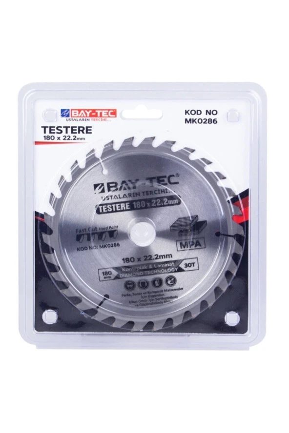BaytecSunta Testere Elmas 180mm x 36t x 22.2mm Mk0286 ürün görseli 1