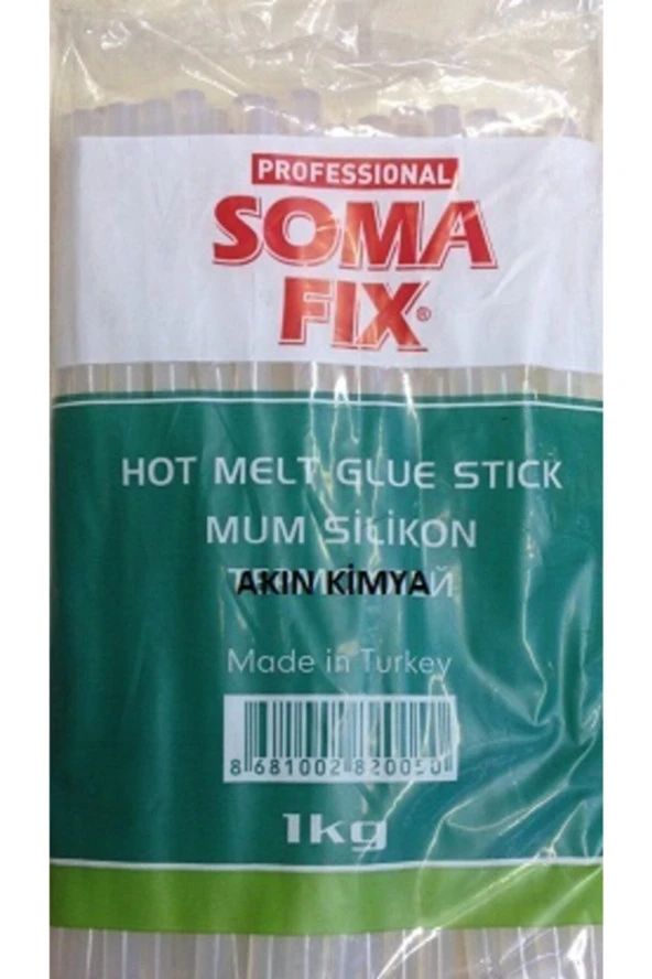 Somafix1 Kg 7.4x300 Mm Ince Somafıx Mum Silikon Çubuk Sıcak Şeffaf ürün görseli 1