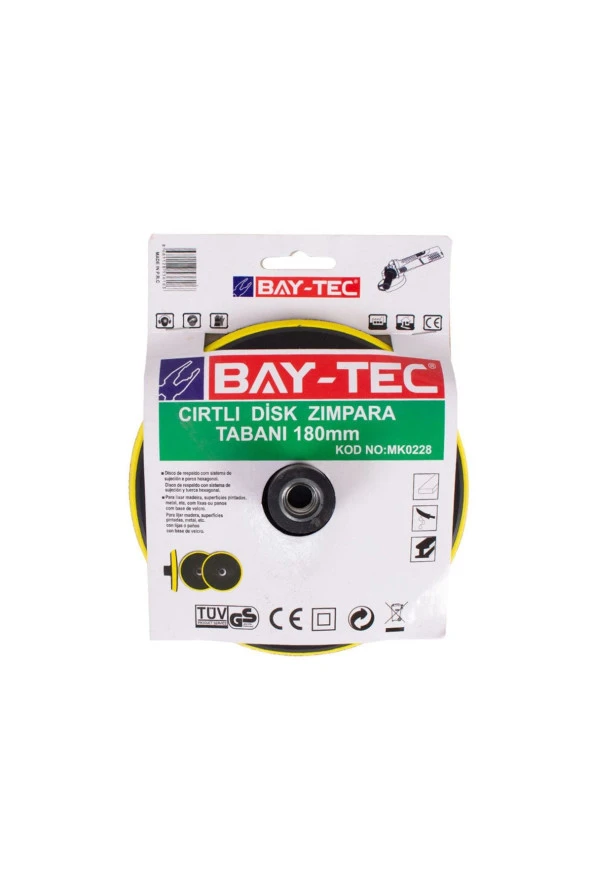 BaytecBay-tec Tabanı Cırtlı Disk Zımpara 180mm Mk0228 ürün görseli 1