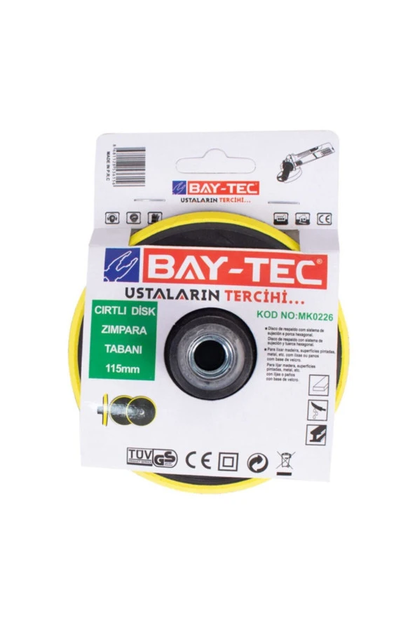 BaytecBay-tec Tabanı Cırtlı Disk Zımpara 115mm Mk0226 ürün görseli 1