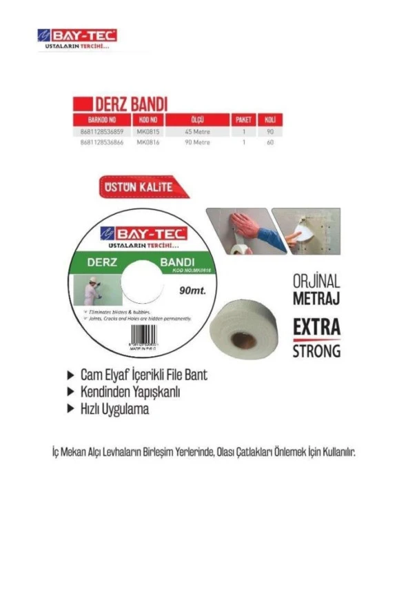 BaytecDerz Bandı 50mmx45m (mk0815) - Resim 2