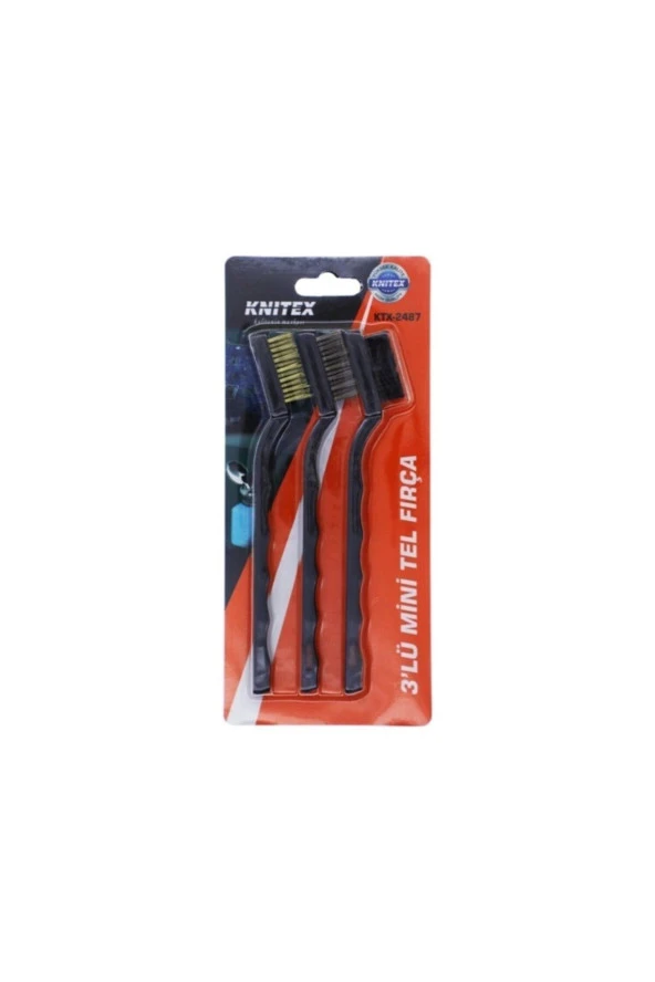 TürkMoodKnıtex Ktx-2487 Mini Tel Fırça Seti 3 Parça ürün görseli 1
