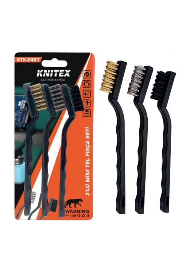 DİMAHOMEKnıtex Ktx-2487 3 Lü Mini Tel Fırça ürün görseli 1