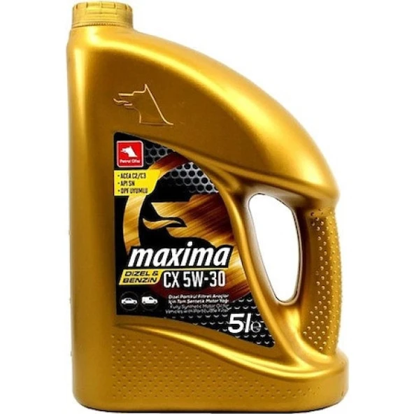 Petrol Ofisi Maxima CX 5W-30 Partiküllü Tam Sentetik Motor Yağı 5 L ürün görseli 1