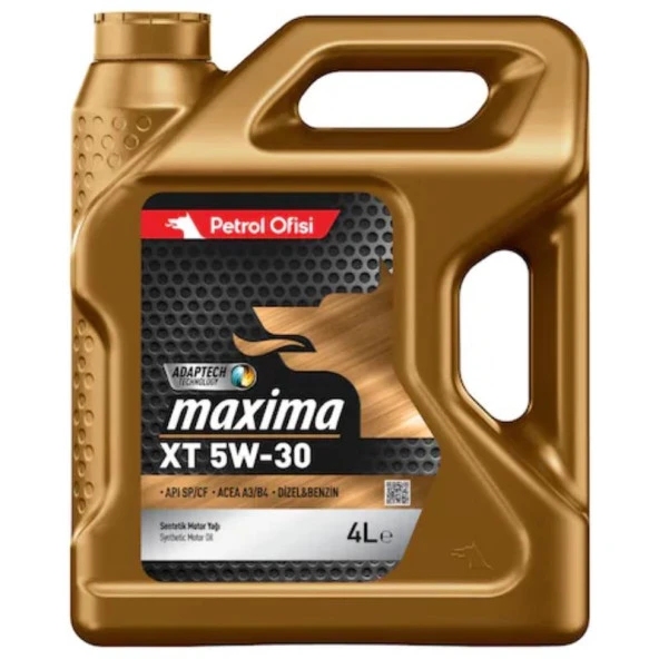 Petrol Ofisi Maxima XT 5W-30  Sentetik Motor Yağı 4 L ürün görseli 1