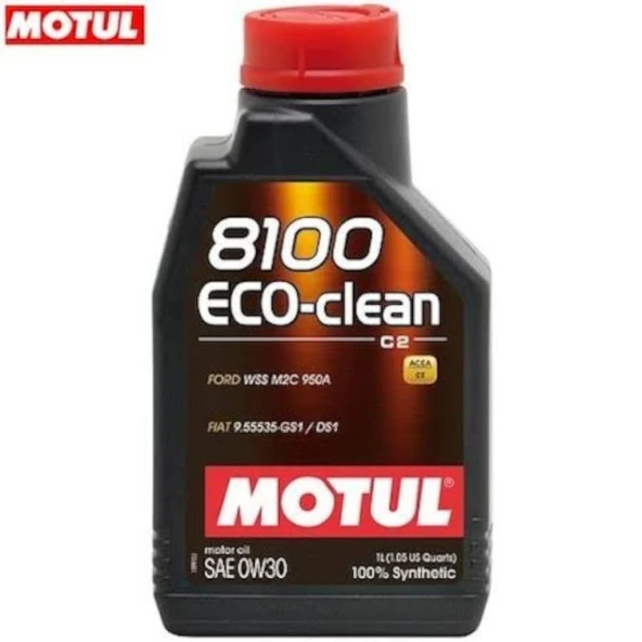 Motul 8100 Eco-Clean C2 0W-30 Tam Sentetik Motor Yağı  1 L ürün görseli 1