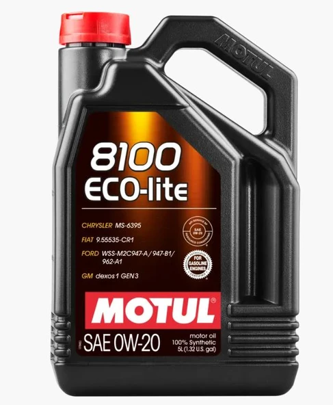 Motul 8100 Eco-Lite 0W-20 Motor Yağı 5 L ürün görseli 1