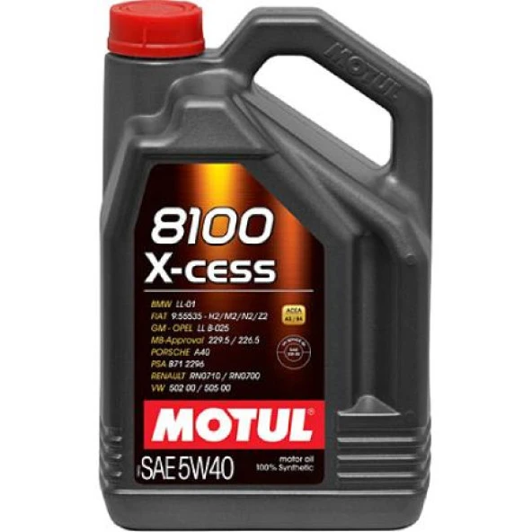 Motul 8100 X-Cess 5W-40 Tam Sentetik Motor Yağı  4 L ürün görseli 1