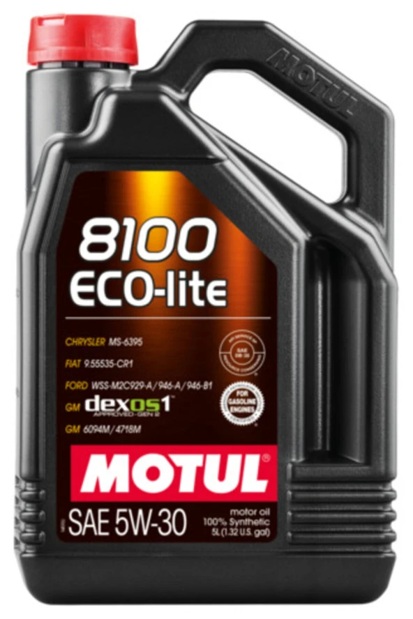 Motul 8100 Eco-Lite 5W-30 5 Lt Tam Sentetik Motor Yağı ürün görseli 1