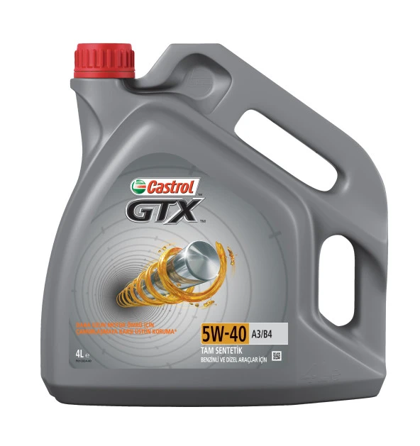 Castrol GTX 5W-40 A3/B4 Tam Sentetik Motor Yağı 4 L ürün görseli 1