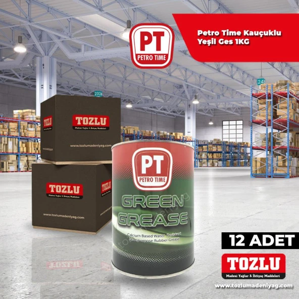Petro Time Kauçuklu  Yeşil Gres 1 KG 12 Adet ürün görseli 1