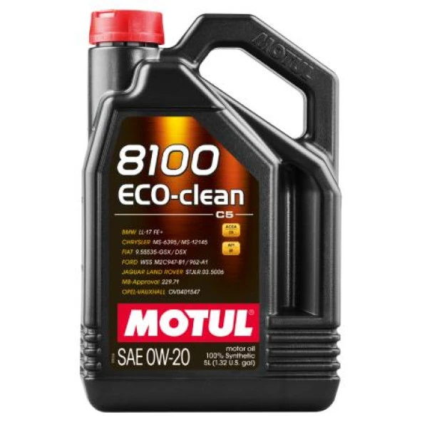 Motul 8100 Eco-Clean 0W-20 Motor Yağı 5 L ürün görseli 1