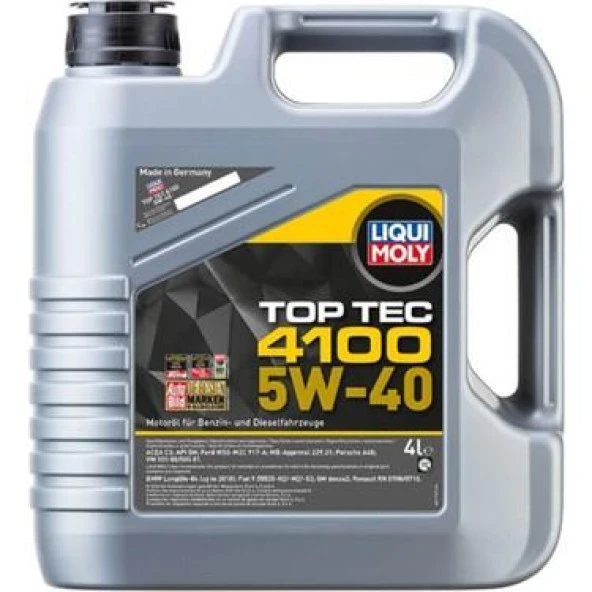 LIQUI MOLY TOP TEC 4100 5W40 4L - 2195 ürün görseli 1