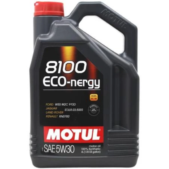 Motul 8100 Eco-Nergy SAE 5W-30 Tam Sentetik Motor Yağı 4 L ürün görseli 1