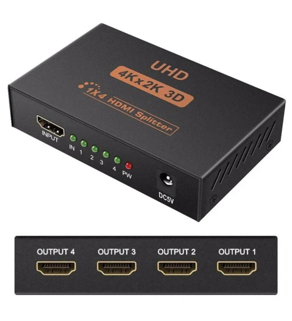 4 Port Uhd 4k Hdmi Switch Ekran Monitör Splitter Çoklayıcı Çoğaltıcı ürün görseli 1