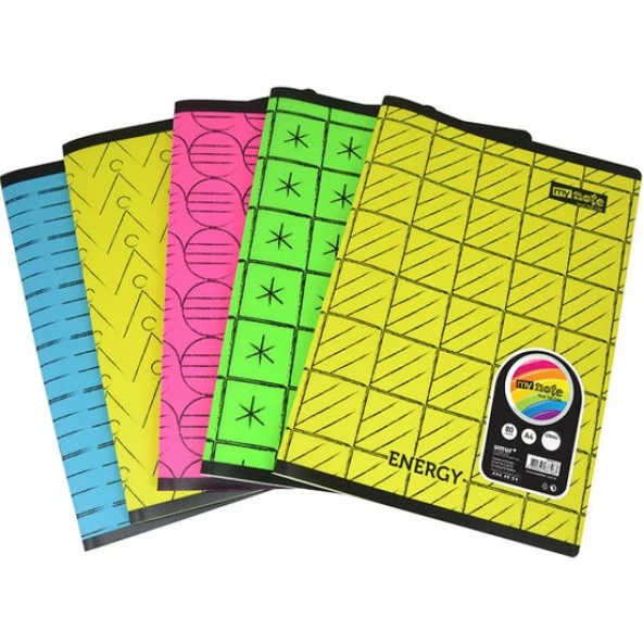 Mynote Defter Text Neon A4 80 Yp Çizgili ürün görseli 1