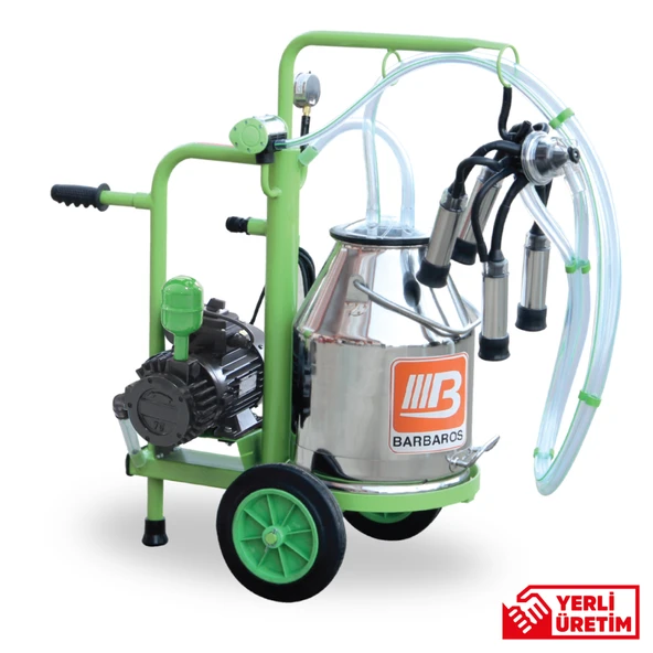 Bartech Yaprak Tek Sağım Süt Sağma Makinesi 30 Lt Krom Güğüm ürün görseli 1