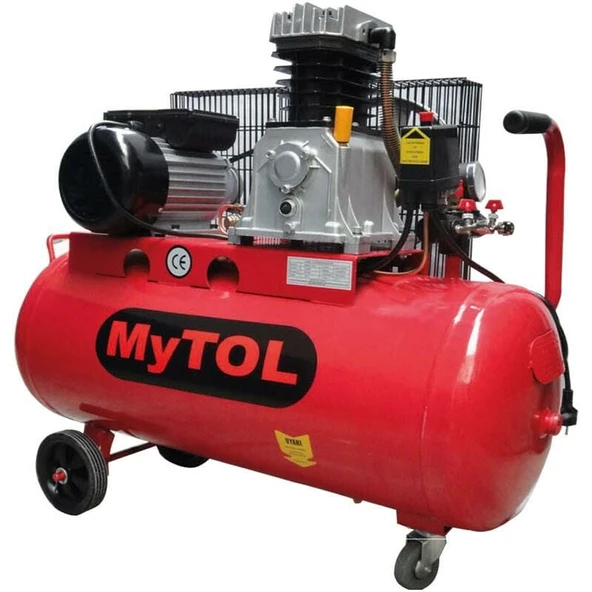 Mytol 100 Lt Kasnaklı Hava Kompresoru 2 Hp İtalyan Pompa ürün görseli 1