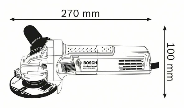 Bosch Professional GWS 750 S Devir Ayarlı Taşlama - Resim 2