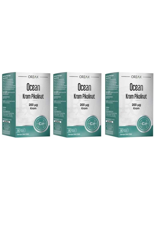 Ocean Krom Pikolinat 200 Mcg 90 Kapsül 3 Kutu ürün görseli 1